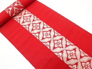 アンティーク　本場筑前博多　花七宝模様織り出し　八寸帯地反物